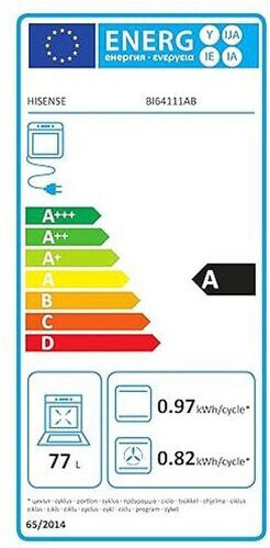 Hisense Φούρνος άνω Πάγκου 77lt Π59.5εκ. Μαύρο