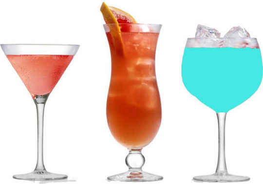 Excellent Houseware Set Gläser Wasser / Cocktail/Trinken aus Glas Mit Stiel 12Stück