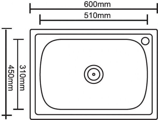 Inter Ceramic ICSETICF7187186ICKD6045P Drop-In Inox със смесител Μ60xΠ45см сребърен Inter Ceramic ICSETICF7187186ICKD6045P Drop-In Inox със смесител Μ60xΠ45см сребърен