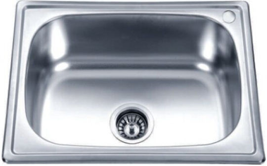 Inter Ceramic Icf Drop-In Кухненски Мивка Inox със Смесител Дължина 60xШирина 45см Сребрист