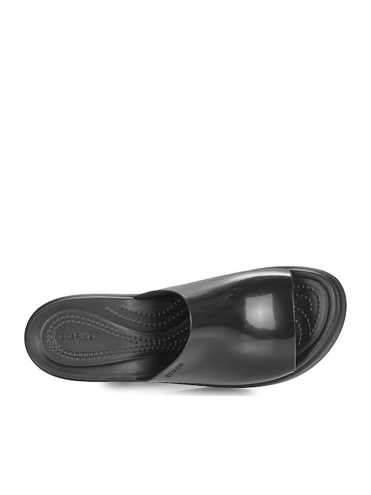 Brooklyn Mules με Χοντρό Ψηλό Τακούνι σε Μαύρο Χρώμα