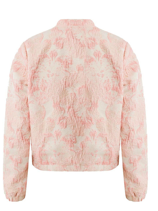 Women's Short Puffer Jacket for Winter Coral