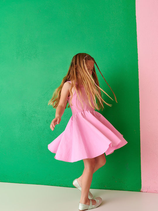 Kinderkleid Ärmellos Rosa
