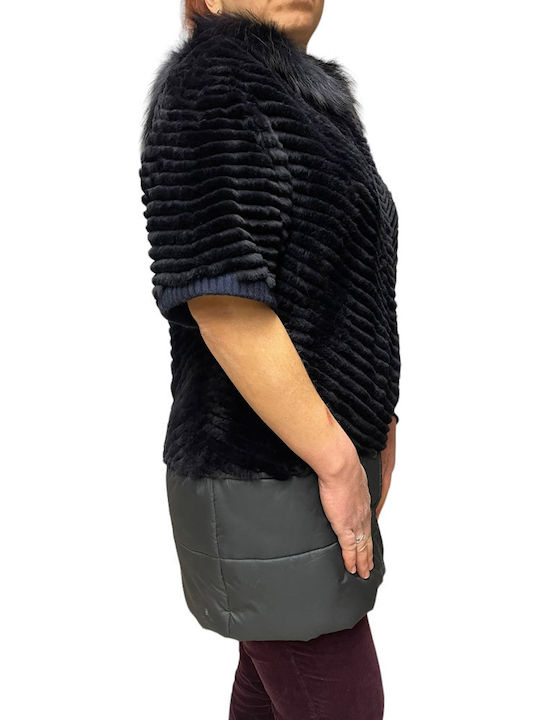Frauen Pelz Blue