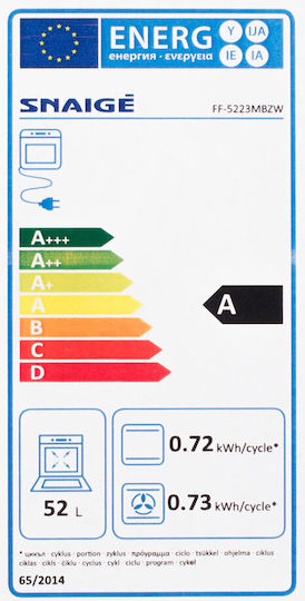 Snaige Herd 52Es mit Erdgas- & Elektrokochfeldern B50cm. White