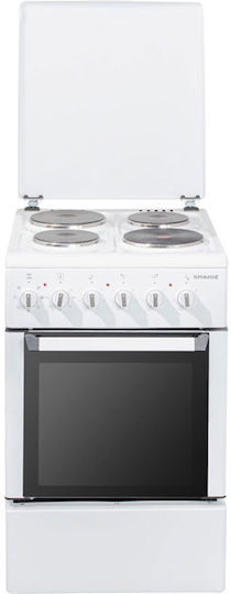 Snaige FF-5043MXZW Κουζίνα 52lt με Εμαγιέ Εστίες Π50εκ. Λευκή