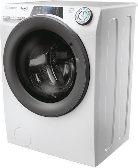 Candy Washing Machine 10kg with Steam Technology 1400 Rounds Quick&Clean RP 4106BWMR/1-S