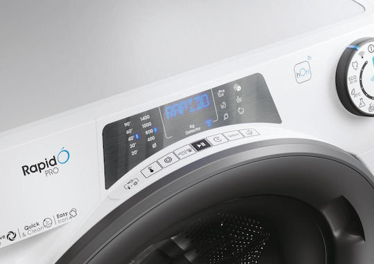 Candy Washing Machine 10kg with Steam Technology 1400 Rounds Quick&Clean RP 4106BWMR/1-S