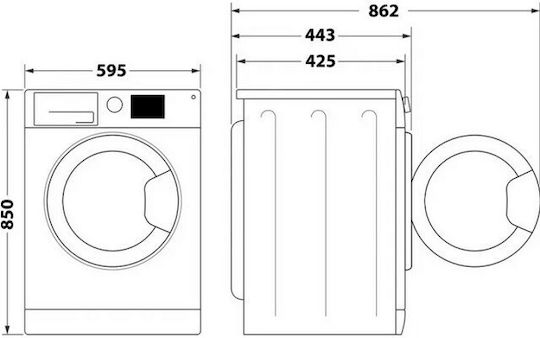 Indesit MTWSE 61294 WK EE Πλυντήριο Ρούχων 6kg 1200 Στροφών
