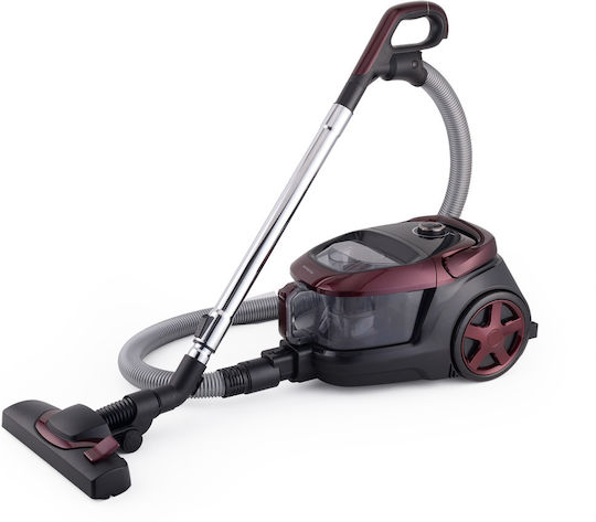 Muhler MVC-85BSL Staubsauger 800W Beutellos 2.5Es Burgundisch