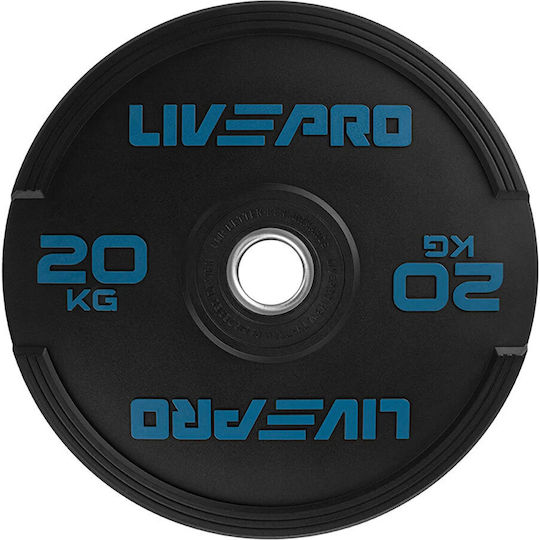 Live Pro Set of Plates Olympic Type Rubber 1 x 20kg Φ50mm