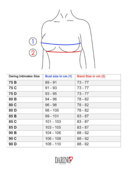 Daring Intimates Sexy Κορμάκι με Δαντέλα Κόκκινο