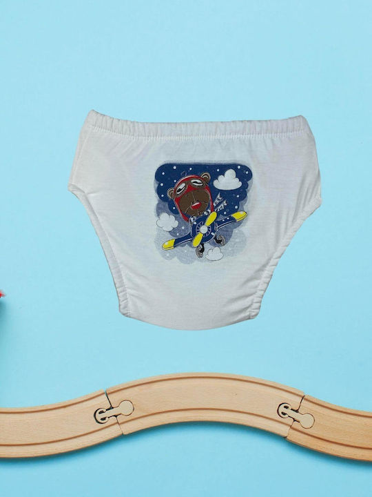 Poopes Kids' Diaper Underwear White