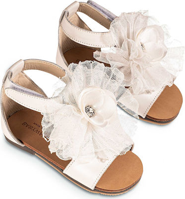 Babywalker Ecru Baptism Leather Sandals