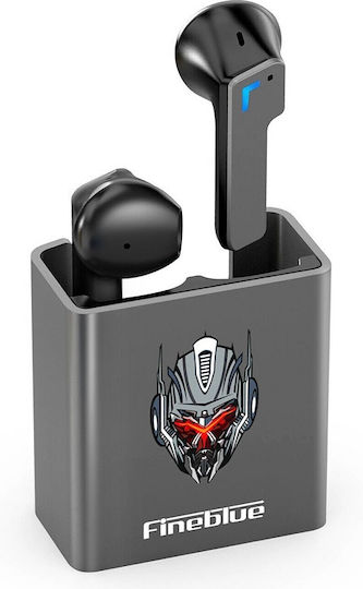 Fineblue KINGKONG Earbud Bluetooth Handsfree Ακουστικά με Θήκη Φόρτισης Γκρι