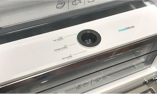 Sharp Combină frigorifică 331lt NoFrost Î186xL59.5xA65cm. Inox SJ-NBA21DMDIE