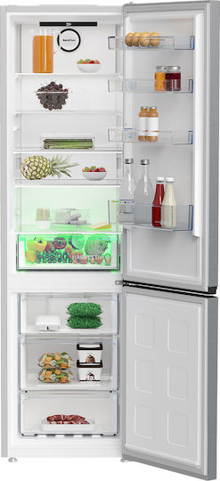 Beko Combină frigorifică 355lt NoFrost Î203.5xL59.5xA66.3cm. Inox B3RCNE404HXB