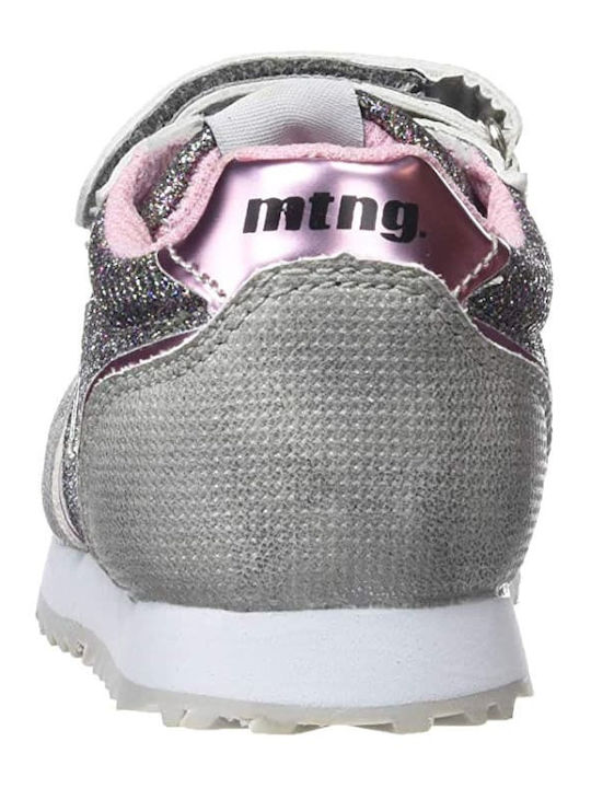 Kinder Sneakers mit Klettverschluss Silber