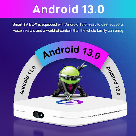 H96 Max TV Box M1 H96MAX-M1464 8K UHD με WiFi 4GB RAM και 64GB Αποθηκευτικό Χώρο με Λειτουργικό Android 13.0