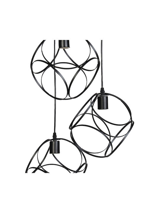 Globobox Pendant Light Black with Socket E27 17x17cm