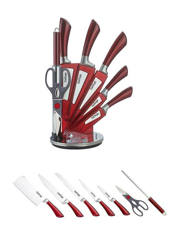 Cheffinger Knife Set with Base made of Stainless Steel CF-KS02 8pcs