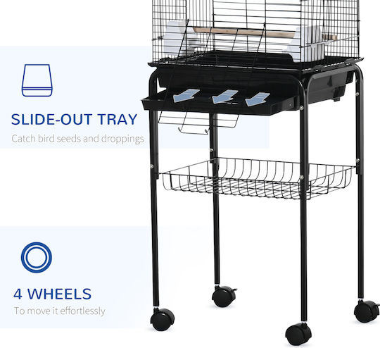 Pawhut Rodent Cage 46x36x130cm
