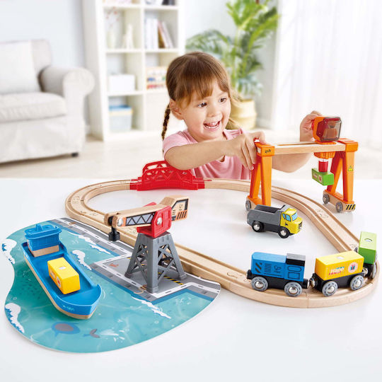 Hape Set with Train made of Wood for 3+ years+ Years