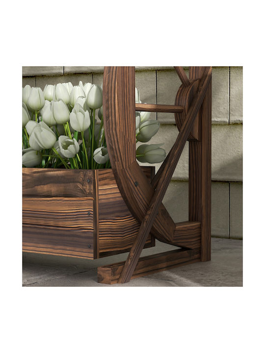 Outsunny Wooden Planter Box 55x32x56cm