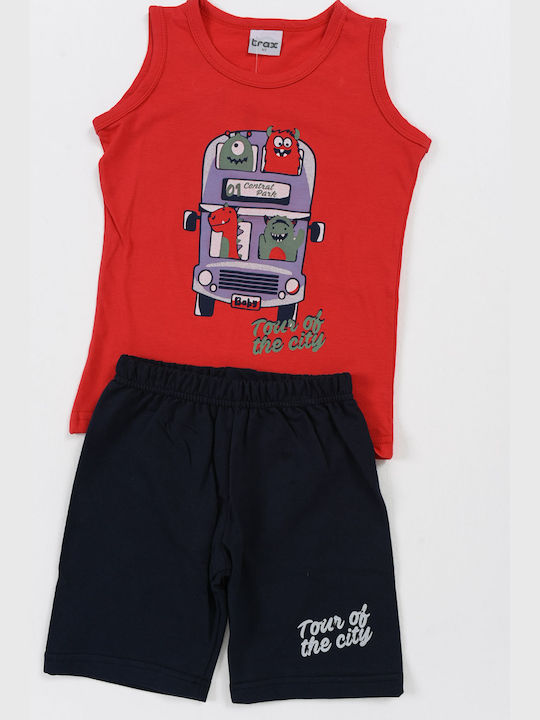 Trax Kids Set with Shorts Summer 2pcs Red