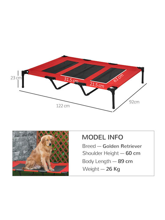 Pawhut Sofa Dog Bed Red 122x92cm