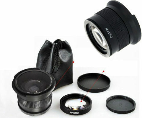 Weitwinkel-Makro 0.35x Objektiv 58mm Fisheye-Objektivkonverter