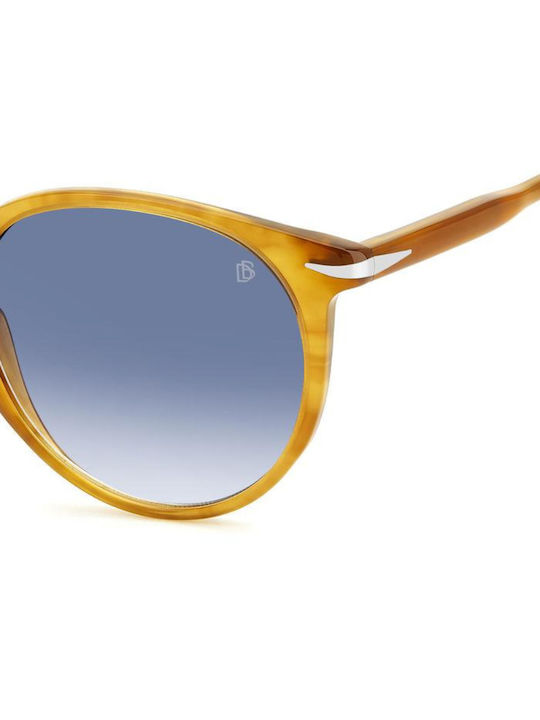 David Beckham Unisex Sunglasses with Yellow Plastic Frame and Blue Gradient Lens DB 1139/S DUA/08