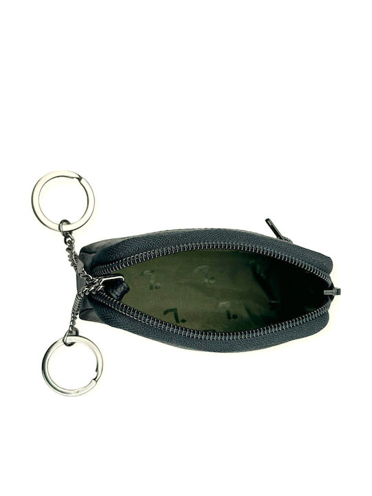 7.Dots Schlüsselhalter aus Leder Schwarz