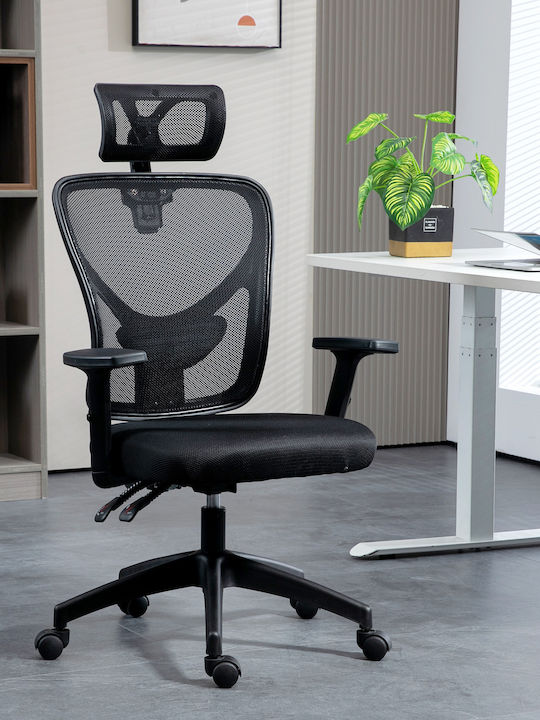 Vinsetto Office Chair With Recline And Adjustable Arms Black