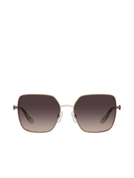 Moschino Sonnenbrillen mit Rose Gold Rahmen und Braun Verlaufsfarbe Linse MOL075/S S45/HA