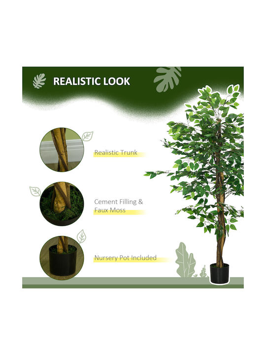 Plantă Artificială în Ghiveci Green 150cm HomCom