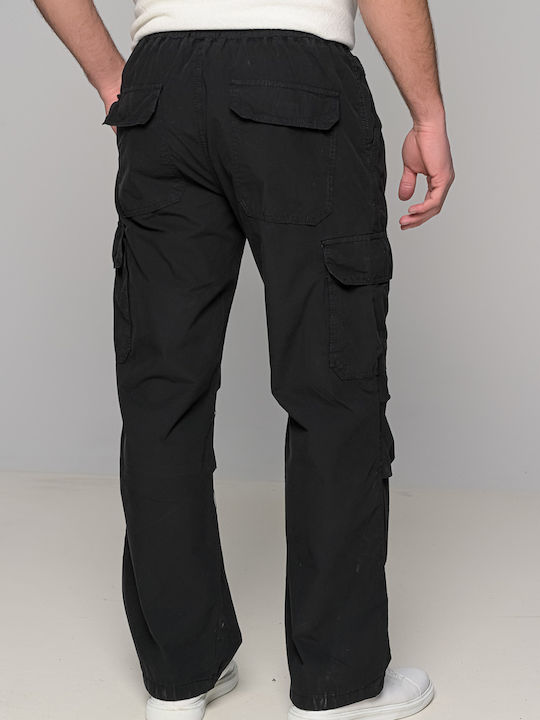 Ben Tailor Men's Trousers Cargo in Straight Line Black