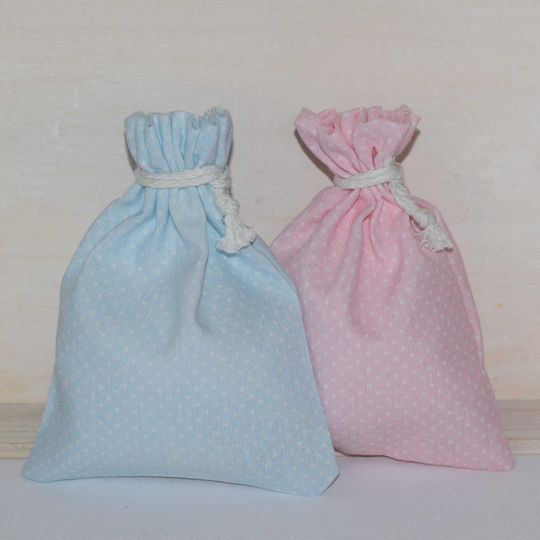 Decocraft Stoff Beutel für Geschenke Blau 14x18cm. 12Stück