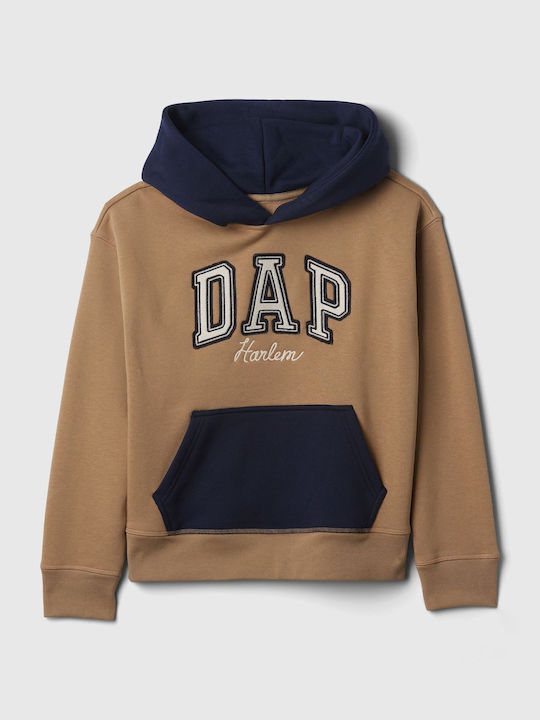 GAP Kids Sweatshirt with Hood and Pocket Brown