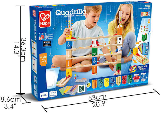 Hape Παιχνίδι Κατασκευών Ξύλινo Quadrilla