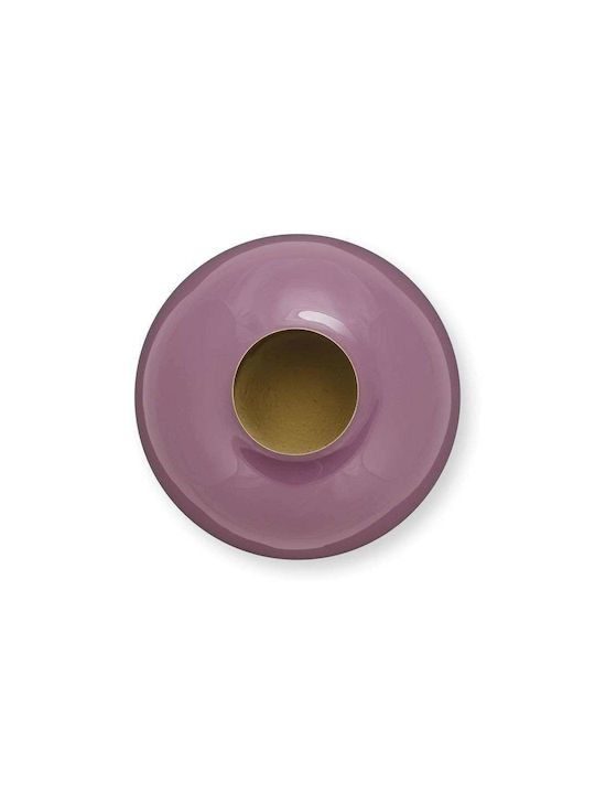 PiP Studio Διακοσμητικό Βάζο Μεταλλικό Λιλά Φ23xΥ23cm