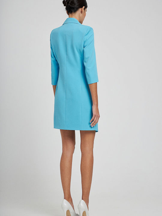 Mini Hemdkleid Türkis