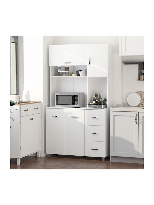 Coloană de Bucătărie Alb 100x39.5x183.5buc