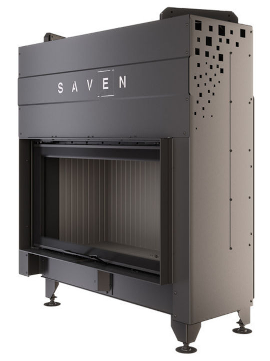 Saven Ενεργειακό Τζάκι Ξύλου 19kW Ίσιο με Συρόμενες Πόρτες Κλειστού Δοχείου