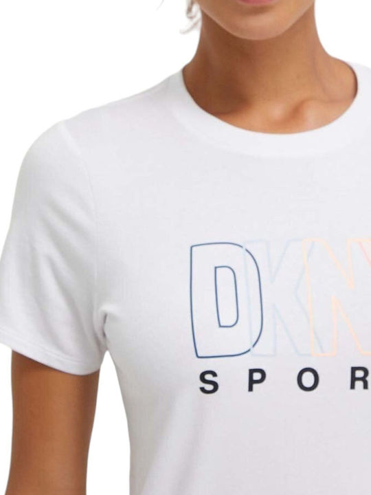 Logo Γυναικεία Αθλητική Μπλούζα Κοντομάνικη Άσπρο