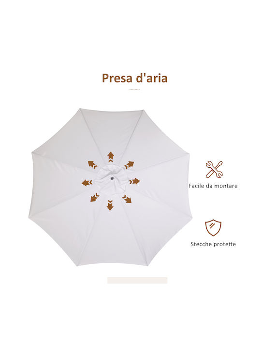 Кръгла Дървена Бежова Ф3.25м