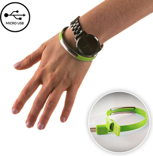 Regular USB 2.0 to micro USB Cable Πράσινο (3645)