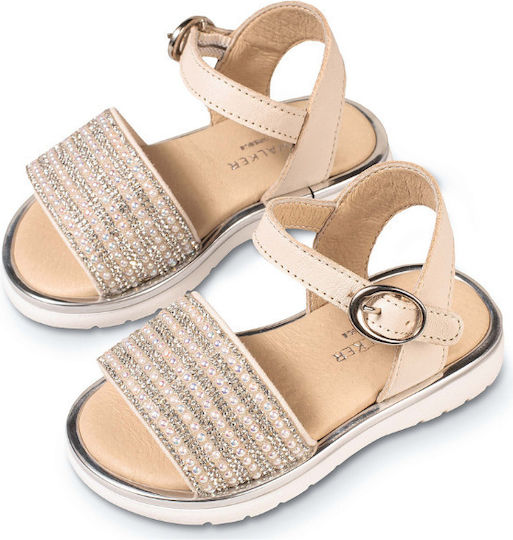 Babywalker Бебешки Кожени Педала Ecru