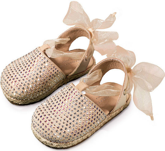 Babywalker Pantofi De Botez Din Piele Espadrile Ecru