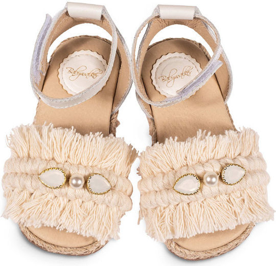 Babywalker Βαπτιστικά Δερμάτινα Πέδιλα Ivory